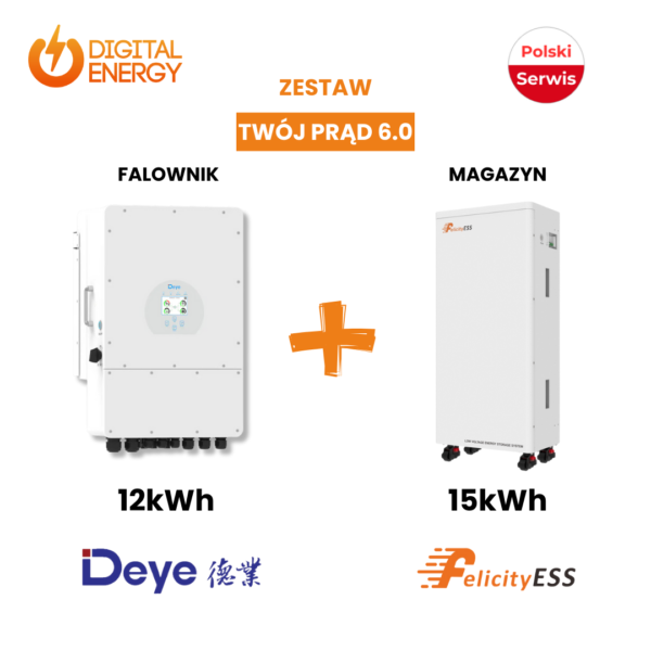 Inwerter Deye SUN-12K-SG04LP3-EU + Magazyn energii 15KWh Lux-Y-48300LG01 - obrazek 2