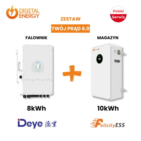 Inwerter Deye SUN-8K-SG04LP3-EU + Magazyn Energii 10KWH LUX-E-48200LG03 - obrazek 2